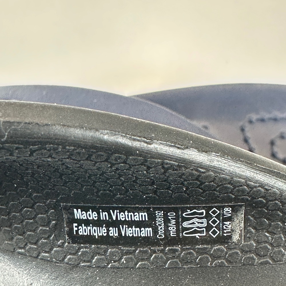 Crocs Baya II Flip Black Thong Sandals 208192-001 Womens 10 Mens 8 - Picture 5 of 6